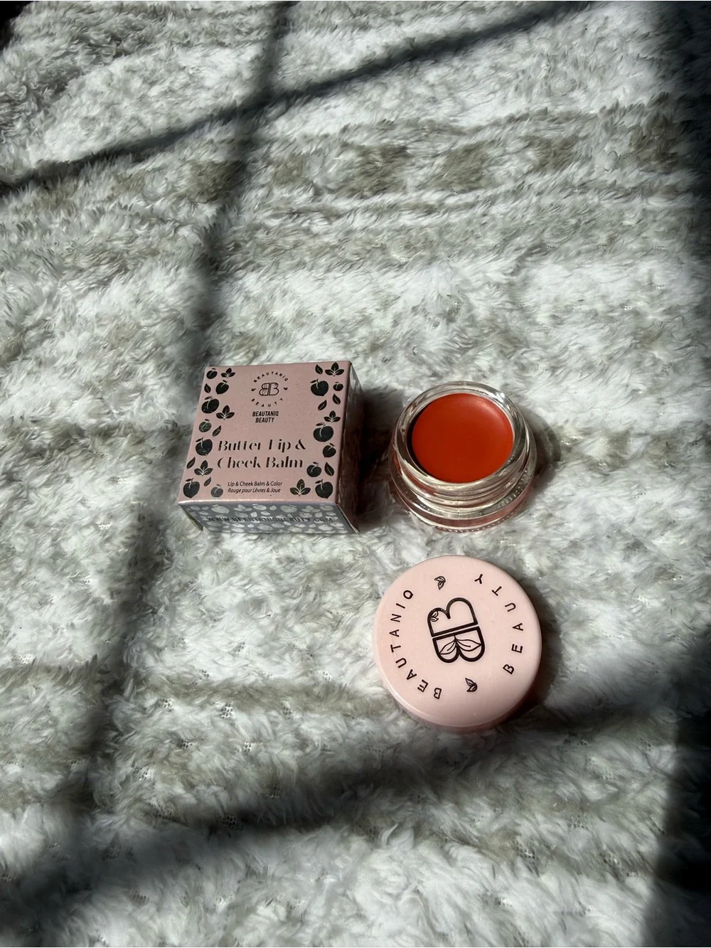 Beautanio Butter Lip & Cheek Balm — Coral Red Tint